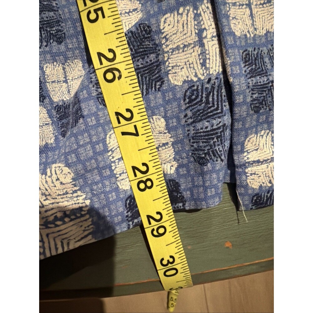 Nat Nast Luxury Originals Blue Geometric Silk Cotton XL Button Down Shirt - Picture 11 of 11